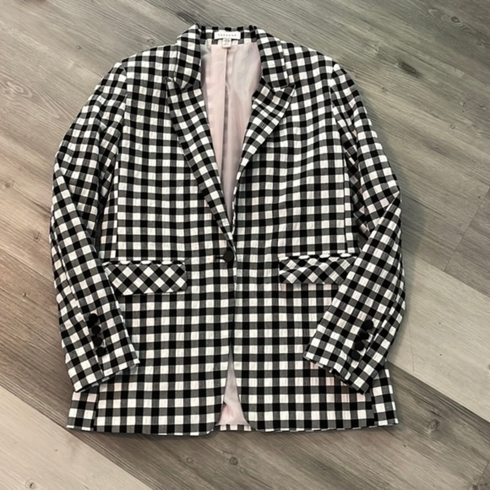 TopShop gingham blazer - Picture 2 of 5